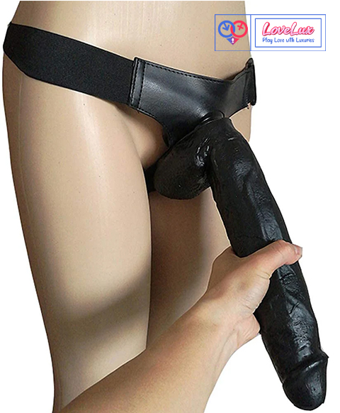 12 Inches Strap-On Huge Black Dildo Solid Penis For Lesbian Toys