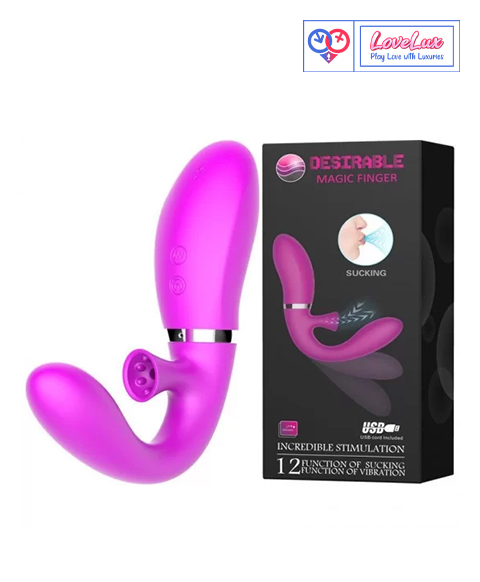 DESIRABLE MAGIC FINGER - Flexible Vibrator with 12 Modes of Vibration with Suction