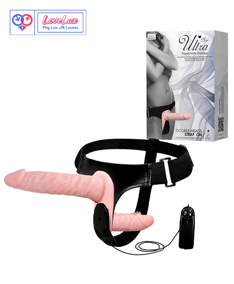 Ultra Passaionate Harness Double Dildo Strap-on for Women with Vibration
