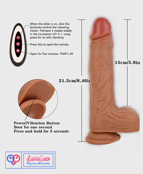 Wireless Realistic Thrusting Vibrating Dildo with Up & Down Movement