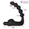 Vibrating beads butt plug vibrator waterproof g-spot and prostate massager