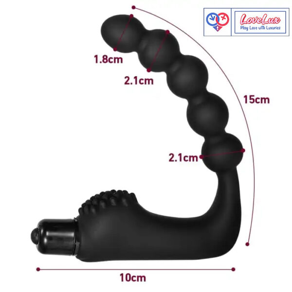 Vibrating beads butt plug vibrator waterproof g-spot and prostate massager