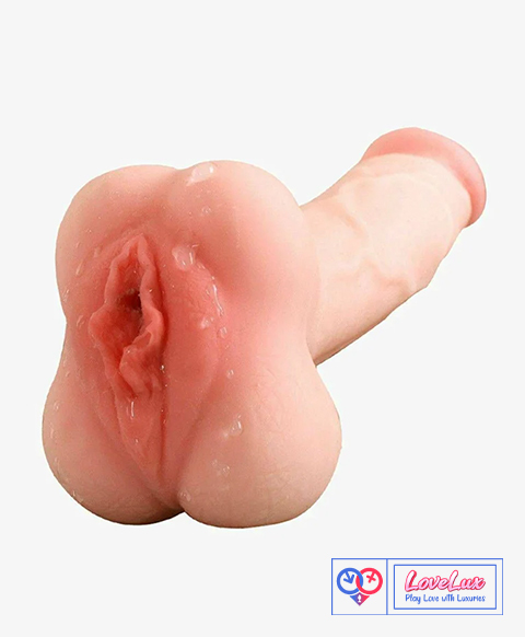 2 In 1 Male Masturbators Realistic Dildo Penis Sleeve Pocket Pussy Adult Sex Toy