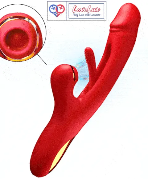 Flapping Rabbit Vibrator Sucking G-Spot Massager Tapping Dildo