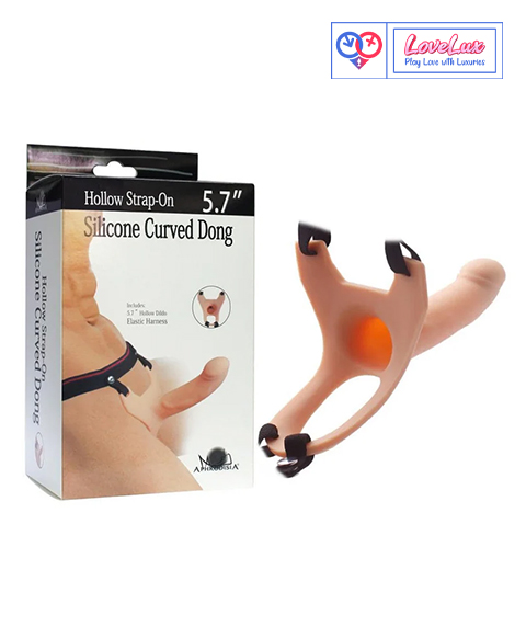 Hollow Strap On Silicon Curve Dong For Men