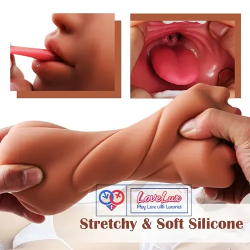 3 in 1 pocket pussy Vagina, Ass & Mouth masturbator cup with realistic tight design for men. India By Loveluxtoys.com