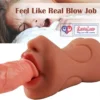 3 in 1 pocket pussy Vagina, Ass & Mouth masturbator cup with realistic tight design for men. India By Loveluxtoys.com
