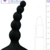 silicone anal beads butt plug with Suction base black color in India by LoveLuxToys