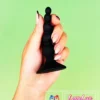 silicone anal beads butt plug with Suction base black color in India by LoveLuxToys