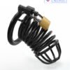 Steel Chastity Cock Cage Black