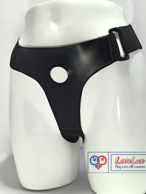 Adjustable strap-on harness belt wearable Strapless panty style black Color India By LoveLuxToys