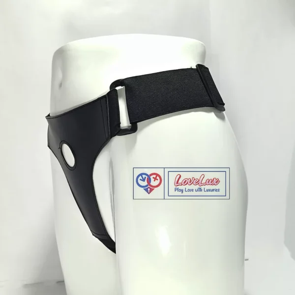Adjustable strap-on harness belt wearable Strapless panty style black Color India By LoveLuxToys