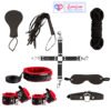 10 Piece Premium BDSM Set Red & Black