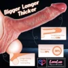 9 inch double hole penis sleeve realistic silicone penis sleeve skin tone India by loveluxtoys.com