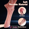 9 inch double hole penis sleeve realistic silicone penis sleeve skin tone India by loveluxtoys.com
