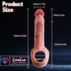 9 inch double hole penis sleeve realistic silicone penis sleeve skin tone India by loveluxtoys.com