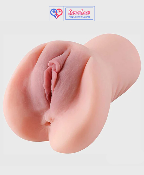 2 in 1 Male Masturbator Pocket Pussy with Realistic Textured Vagina and Tight Anus