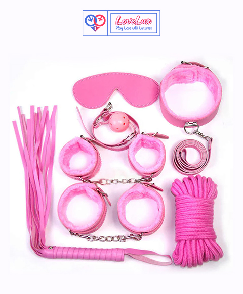 7 Piece Premium BDSM Set Pink
