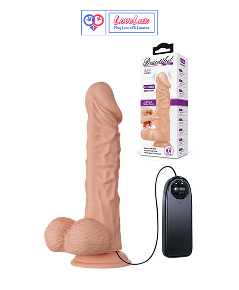 Realistic Soft Double Layer Vibrating Dildo