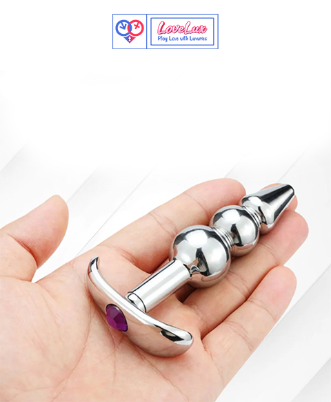 Stainless Steel 3 Beads Anal Plug