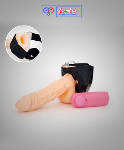 Vibrating Hollow Strap-On Dildo