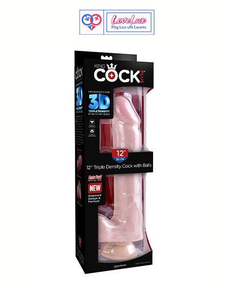 KINGÃ‚Â COCKÃ‚Â PLUSÃ‚Â 12"Ã‚Â TRIPLEÃ‚Â DENSITYÃ‚Â COCKÃ‚Â WITHÃ‚Â BALLS