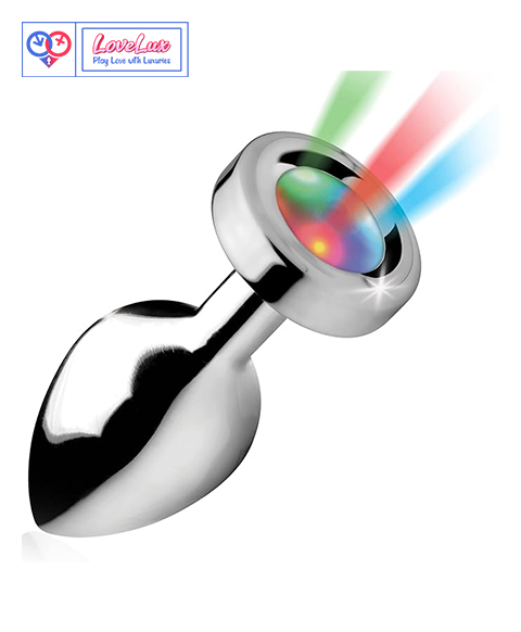 Light Up Anal Plug - Medium Grey