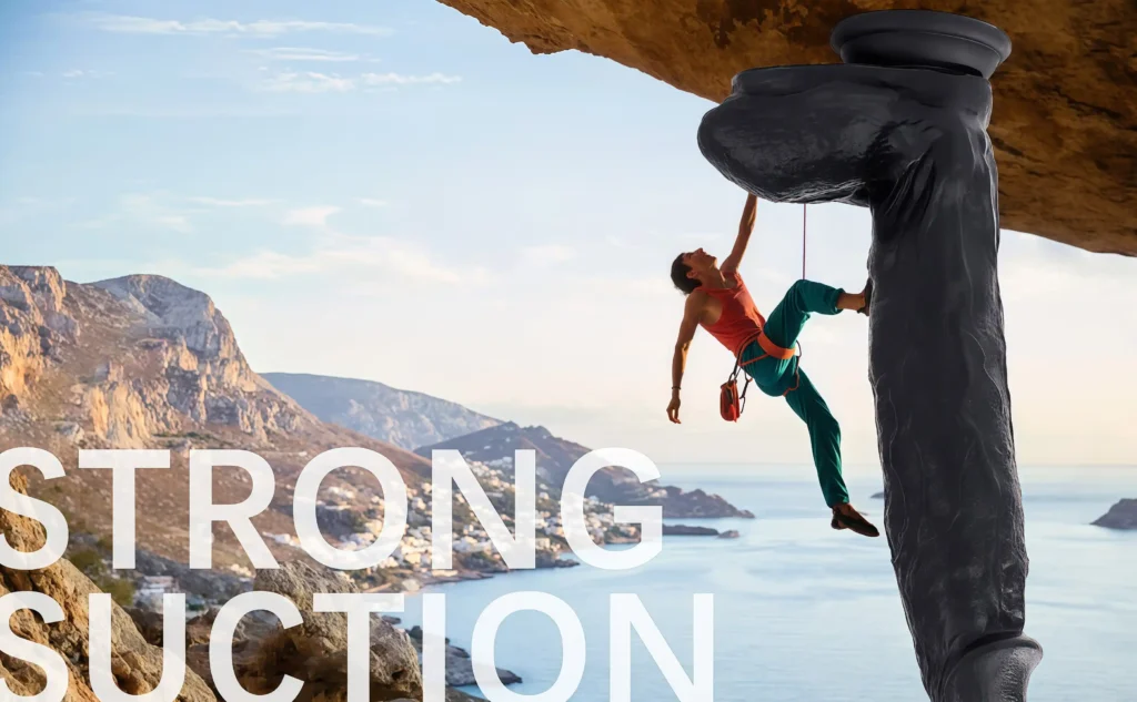 black dildo with balls suction cup