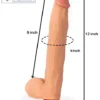 12 inch realistic silicone dildo skin suction cup base