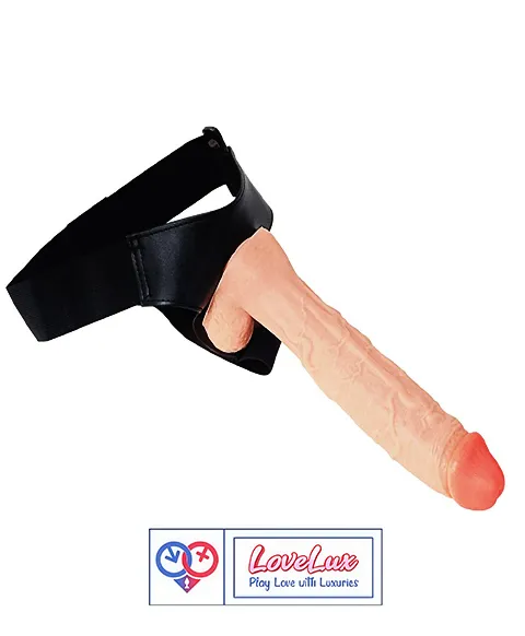 11 Inch Extra Long huge Realistic Strap-On Dildo Flesh Tone Silicone India by LoveLuxToys