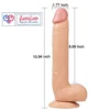 11 Inch Extra Long huge Realistic Strap-On Dildo Flesh Tone Silicone India by LoveLuxToys