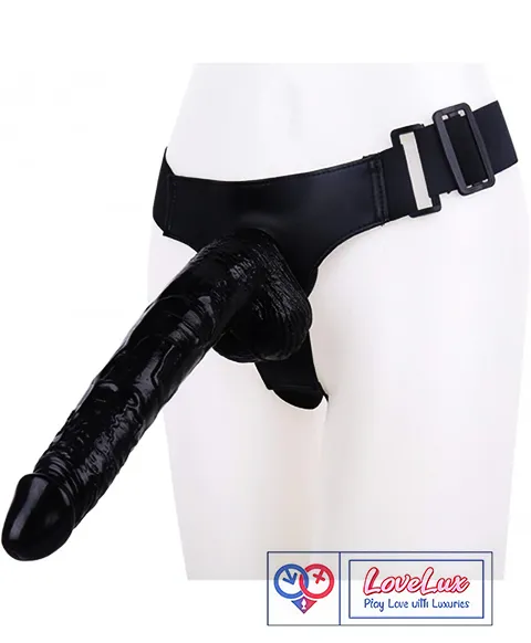 11 Inch Extra Long huge Realistic Strap-On Dildo Black Tone Silicone India by LoveLuxToys