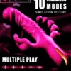 3 in 1 rabbit vibrator anal beads dildo 10 mode dual stimulation vibrator Pink Color India by LoveLuxToys