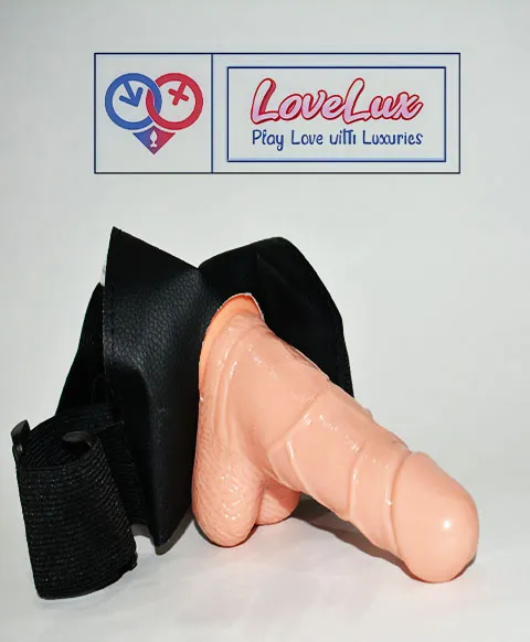 5 Inch Silicone Strap-on Dildo Beginner Friendly with Adjustable belt Flesh Tone India by LoveLuxToys