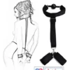 BDSM Bondage Restraint Kit Ball Gag Breathable, Wrist Cuffs & Collar couple Set black Color india By LoveLuxToys