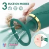 clitoral suction tongue licking vibrator clitoral stimulator Massager Dark Green India by LoveLuxToys