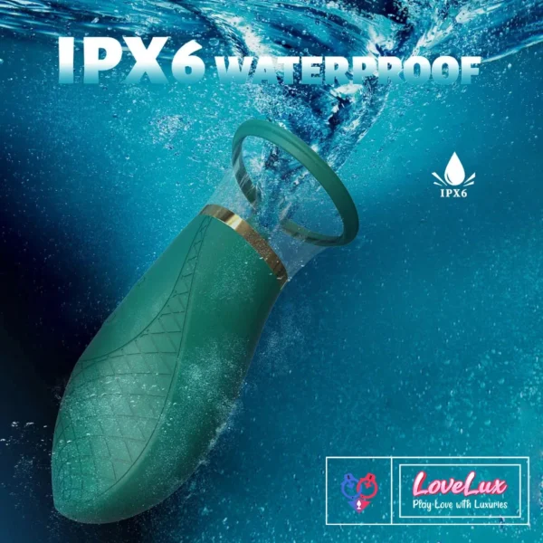clitoral suction tongue licking vibrator clitoral stimulator Massager Dark Green India by LoveLuxToys