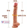 Lance 10 Inch Strap-On Dildo skin tone Strong Suction Base with Adjustable Belt India By LoveLuxToys