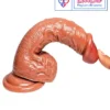 7 inch realistic dildo suction cup & balls with skin tone India by LoveLuxToys