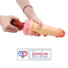 Relastic Dildo Penis Sleeve with attached Pocket Pussy flesh tone loveluxtoys India