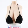 silicone breast forms fake boobs silicone chest high collar realistic wearable breast prosthetic India skin Tone By LoveLuxToys