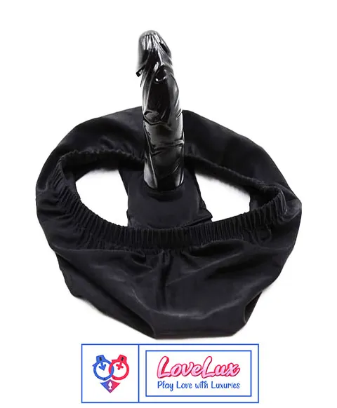 silicone chastity belt underwear wearable strap on removable dildo anal butt plug underwear India LoveLuxToys