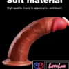 realistic sliding skin soft silicon dildo suction cup without balls India by LoveLuxToys