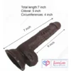 Strap-On Dildo 7 Inch Brown Adjustable Harness Silicon Dildo Realistic in India by LoveLuxToys