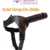 Strap-On Dildo 7 Inch Brown Adjustable Harness Silicon Dildo Realistic in India by LoveLuxToys