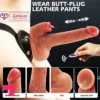 Automatic Thrusting Heated Vibrating Dildo with Licking Tongue 9 inch Strap-on dildo skin tone India by LoveLuxToys