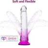 Twin Colour white Pink Jelly Strap-On Dildo without ball 8 Inch premium adjustable belt in India by LoveLuxToys
