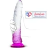 Twin Colour white Pink Jelly Strap-On Dildo without ball 8 Inch premium adjustable belt in India by LoveLuxToys