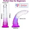 Twin Colour white Pink Jelly Strap-On Dildo without ball 8 Inch premium adjustable belt in India by LoveLuxToys