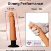 Ultra-Realistic Silicone Dildo – Soft Flexible with Suction Base Skin Tone India By LoveLuxtoys